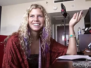 College Hippie fucked & Imperceivable connected with Cum